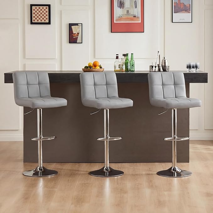 DUMOS Bar Stools Set, 24 inch Counter Height Bar Stools, Upholstered Modern - Image 6