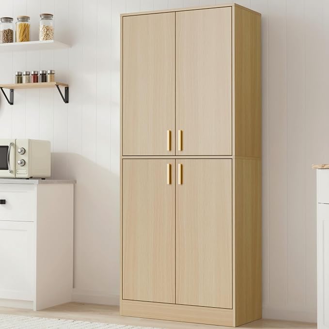 Cozy Castle Kitchen Pantry Cabinet, Freestanding Food Storage Organizer by CozyCastle