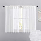 RYB HOME Short Linen Sheer Curtains by RYBHOME