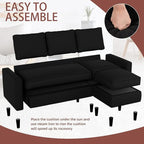 Nuturelly Modern Convertible Sectional Sofa Couch - Image 7