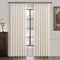 Pinch Pleat Thick Linen Viral Curtains 84 Inch Length 2 Panels Set by PleatedDrapes