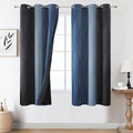Navy Blue and Black Ombre Blackout Curtains by ESTELARTEXTILER
