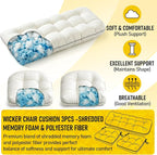 1 MIDDLE ONE Wicker Chair Cushions 3 Pieces Set - Image 4