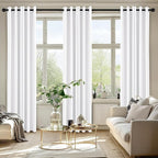 MIULEE Blackout Curtains for Bedroom 2 Panels 34 x 72 Inch Long Pure White | - Image 6