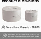 Round Nesting Coffee Table Set of 2, Circle Coffee Tables - Image 2
