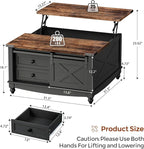 ALLSTAND 31.5" Lift Top Coffee Table - Image 2