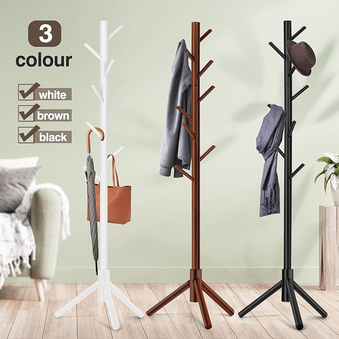 WANGMUXIA 2 PCS Coat Rack, Freestanding Coat Rack - Image 7
