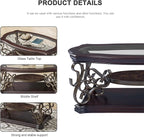 52'' Dark Brown Retro Wooden Coffee Table - Image 4