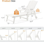 LUE BONA Lounge Chair Outdoor, HDPS Chaise Lounge Outdoor - Image 7
