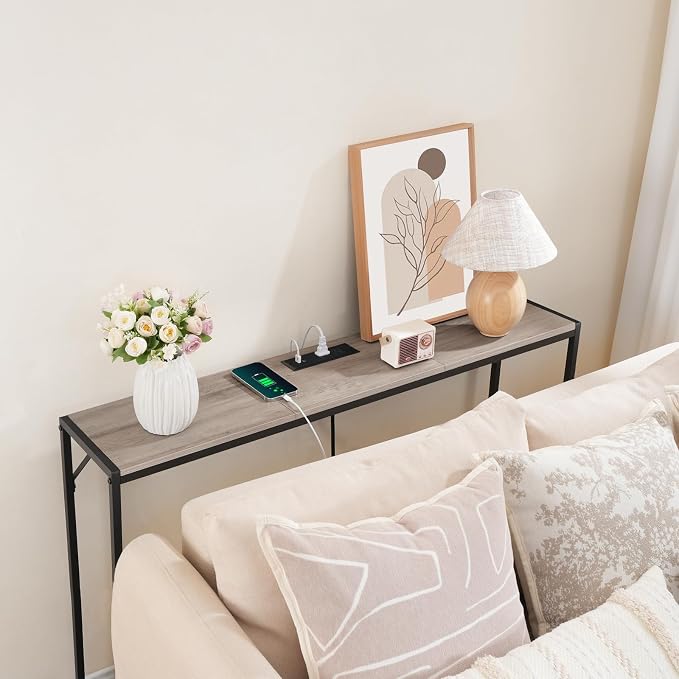 MAHANCRIS Console Table, Narrow Sofa Table, 43.3” Entrance Table - Image 6