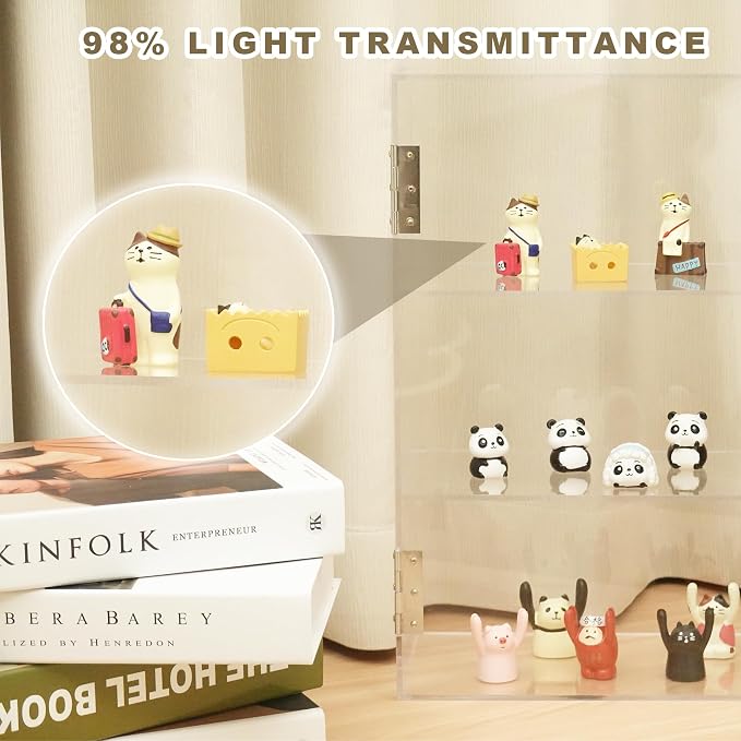 Acrylic Display Case with Lock Key, 3 Shelf Locking Countertop Display Case - Image 4