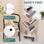 Yoobure Tree Bookshelf, 6 Tier Small Book Shelf Retro Floor Standing Bookcase - Image 5