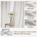 PleatedDrapes Linen Curtains 90 Inches Long 2 Panels Set, Light Filtering - Image 5