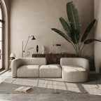 Acanva Luxury Modern Tight Curved Back Velvet Sofa, Minimalist Style Comfy Couch by acanva