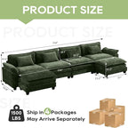 Oprisen 154" Modular Sectional Sofa, Comfy Cloud Couch Sectional Sofa - Image 2
