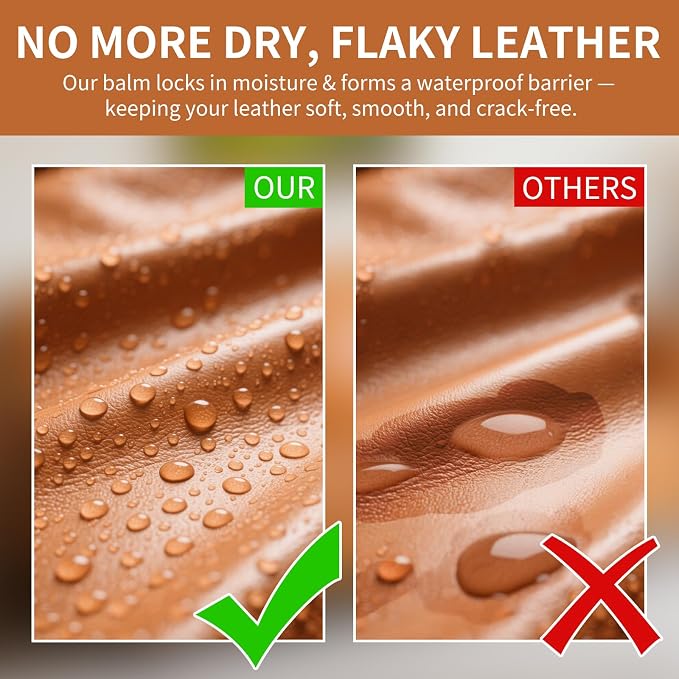 Leather Recoloring Balm and Scratch Repair Kit, Light Brown Leather Restorer - Image 4