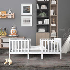 Costzon Toddler Bed Frame, 2 in 1 Convertible Wood Kids Bed w/Double Side - Image 9