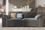 EASE MOOSE Comfty 2 Seat Couch, FSC Certified Modern Deep Seat Sectional Modular by EASEMOOSE