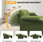 KCGKCG 93" L Shaped Sleeper Sofa Bed, Pull Out Couch Bed - Image 3