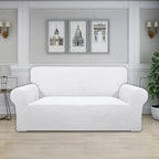 Easy-Going Stretch Oversized Loveseat Couch Covers Washable Snow White | - Image 2