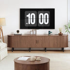 86.6" TV Stand with Power Outlet, Mid-Century Modern Television Stand, Fluted - Image 7