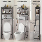 GloTika 3-Tier Over Toilet Storage - 150lb Total Capacity Metal Bathroom - Image 8