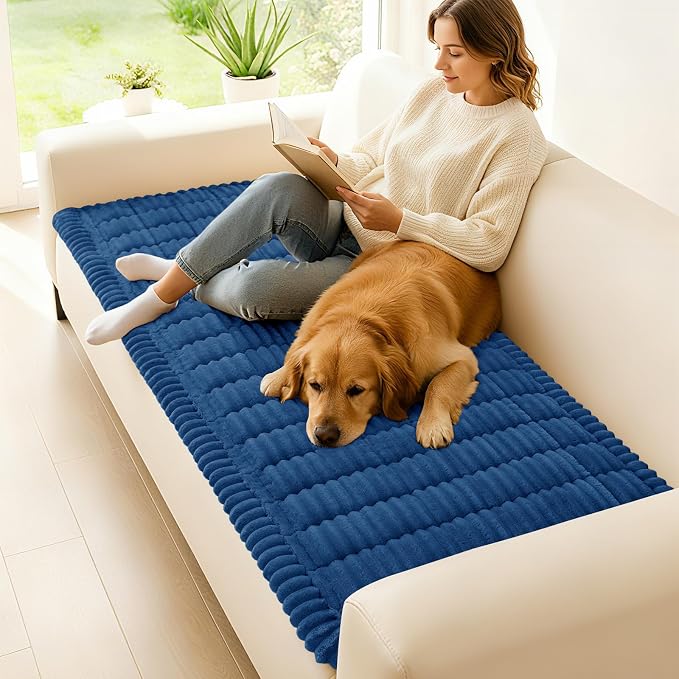 Couch Cover for Dogs, Washable Non Slip Plush Flannel Sofa Protector | Thick - Image 2