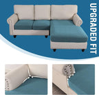 H.VERSAILTEX Sectional Couch Covers 3 Pieces Sofa Seat Cushion Covers L Shape - Image 7