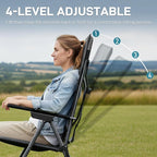 EVER ADVANCED Teslin Reclining Camping Chairs - Image 5