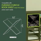 Furinno Cubicle Cube Insert, X-Shelf Cube Organizer, 3-Shelf Accessory - Image 3