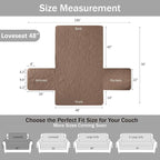 Toffee Loveseat Covers for 2 Cushion Couch, Water-Repellent Covers for Love - Image 6