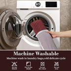 RESARE Waffle Bath Mat for Bathroom Non Slip Bathroom Rugs 18"x30" Dark Red | - Image 6