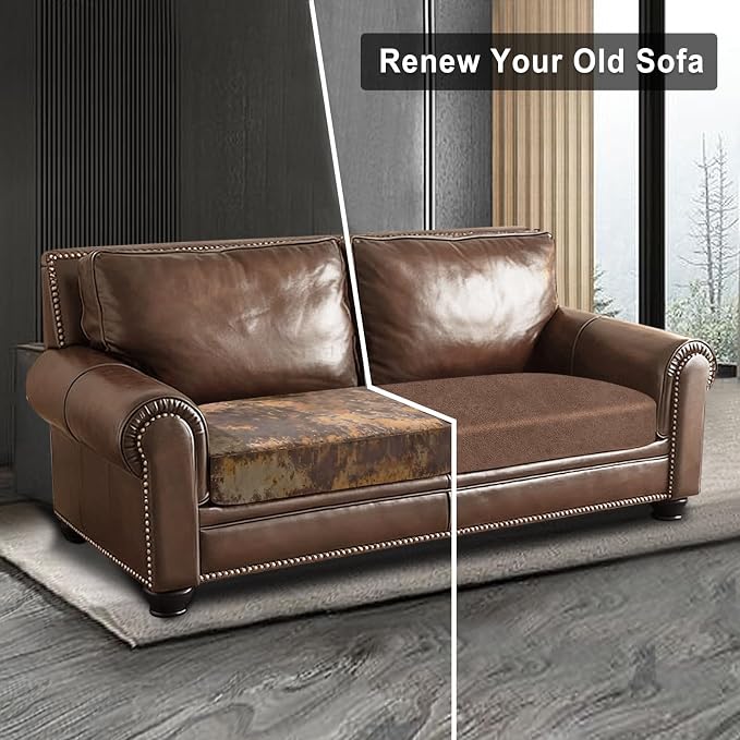 ANARACHON Leather Look Couch Cushion Covers Sofa Seat Slipcovers Sets Couches - Image 7