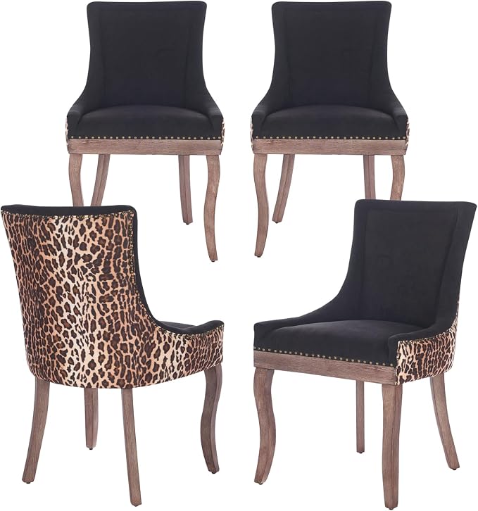 Modern Dining Chairs Set of 4, High Back Dining Chairs Side Chairs by MZDOO
