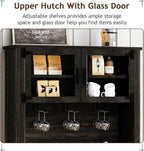 4ever2buy Farmhouse Coffee Bar Cabinet - Image 3