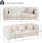 DAMAIFROM 75" Sofa Couch Mid Century Modern Velvet Couch Tufted Button Sofa - Image 2