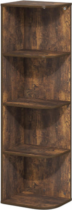 Furinno PASIR Book Shelf, 4-Tier Corner Bookshelf - Image 6