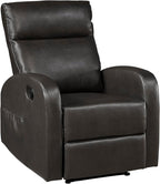Lexicon Manual Recliner Chair, Faux Leather Reclining Chair, Wall Hugger - Image 11