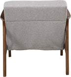 Alpine Furniture Zephyr Mid-Century Retro Accent Lounge Chair Wooden Arm - Image 10