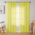 Sheer Curtains 84 Inches Long 2 Panels Set by WelvetBLK