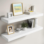 Dreamland White Floating Shelves 36 Inch Long, 8 Inch Deep Floating Shelves by Dreamland