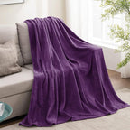 BEDELITE Fleece Blanket Soft Plush Twin Size Blanket Purple 60"x80" | Ultra - Image 5