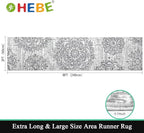 HEBE Hallway Runner Rug 2'x8', Washable Non Slip Kitchen Rug Runner | Soft Boho - Image 2