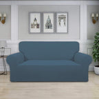 Easy-Going Stretch Oversized Loveseat Couch Covers Washable Bluestone | 1-Piece - Image 2