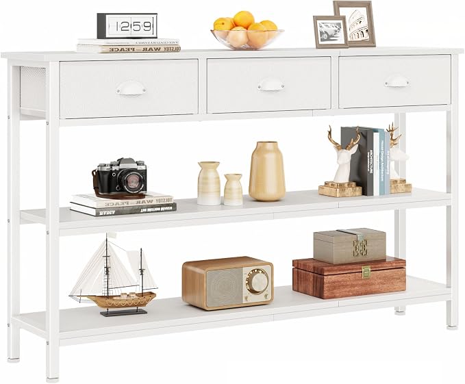 Furologee White Long 47" Console Sofa Table by Furologee
