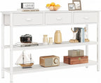 Furologee White Long 47" Console Sofa Table by Furologee