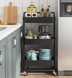 Sooyee 3 Tier Utility Cart, Rolling Cart - Image 3