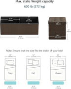 GLAXYFUR 43 Inches Folding Storage Ottoman Bench, Storage Chest, Footrest - Image 7