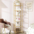 Hzuaneri Bookcase Bookshelf, Tempered Glass Bookshelves, Slim Shelving Unit by Hzuaneri
