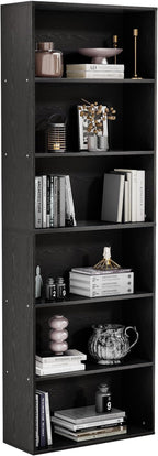GRUSIGN 71" Tall 6-Tier Bookshelf, Large Open Display Bookcase - Image 4